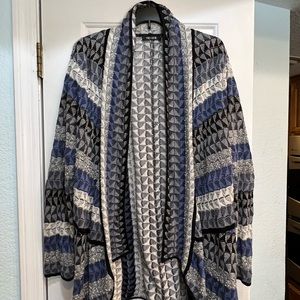 Nic and Zoe NWOT Sz Petite large lightweight linen blend summer cardigan